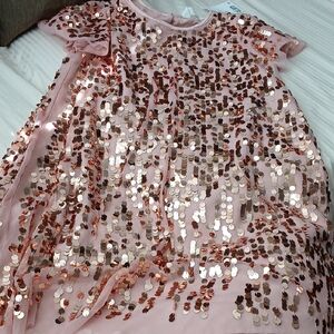 H&M Rose Gold Sequin Girls Dress